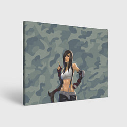 Холст прямоугольный Военная девушка Тифа Локхарт - Final Fantasy, цвет: 3D-принт