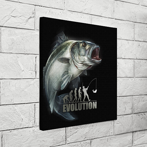 Картина квадратная Эволюция рыбалки / 3D-принт – фото 3