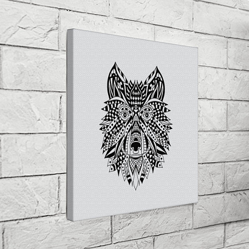 Картина квадратная Расписной волк / 3D-принт – фото 3