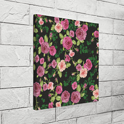 Холст квадратный Кусты из роз, цвет: 3D-принт — фото 2