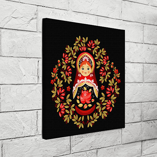 Картина квадратная Матрешка - хохлома / 3D-принт – фото 3