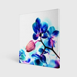Холст квадратный Фиолетовая орхидея, цвет: 3D-принт