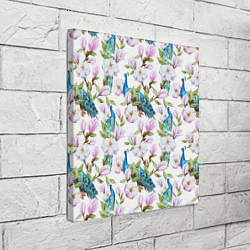 Холст квадратный Цветы и бабочки 6, цвет: 3D-принт — фото 2