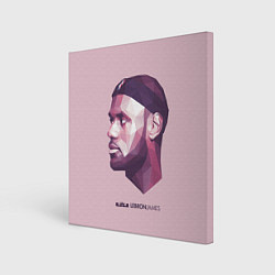 Холст квадратный LeBron James: Poly Violet, цвет: 3D-принт