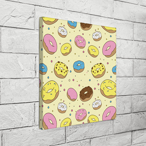 Картина квадратная Сладкие пончики / 3D-принт – фото 3