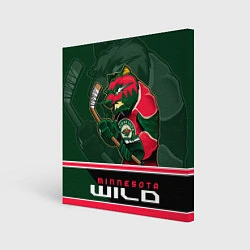 Холст квадратный Minnesota Wild, цвет: 3D-принт