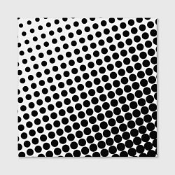 Холст квадратный Белый в горошек, цвет: 3D-принт — фото 2