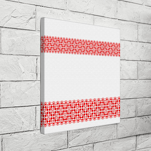 Картина квадратная Славянский орнамент (на белом) / 3D-принт – фото 3