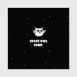 Холст квадратный Космическая сова, цвет: 3D-принт — фото 2