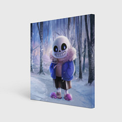 Холст квадратный Winter forest & Sans, цвет: 3D-принт