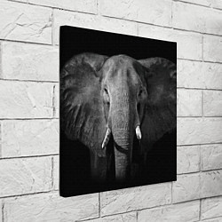 Холст квадратный Взгляд слона, цвет: 3D-принт — фото 2