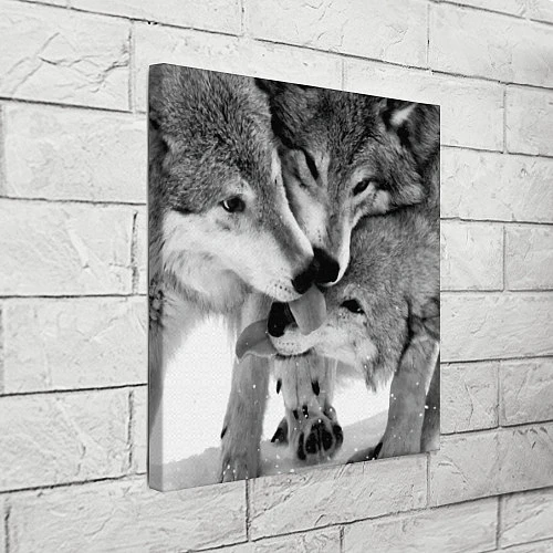 Картина квадратная Волчья семья / 3D-принт – фото 3