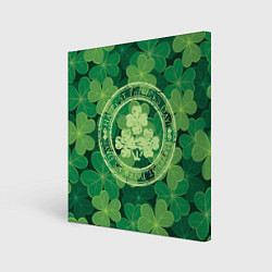 Холст квадратный Ireland, Happy St. Patricks Day, цвет: 3D-принт