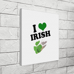 Холст квадратный Ireland, I love Irish, цвет: 3D-принт — фото 2
