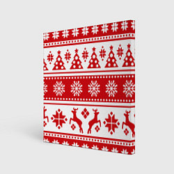 Холст квадратный Праздник к нам приходит, цвет: 3D-принт