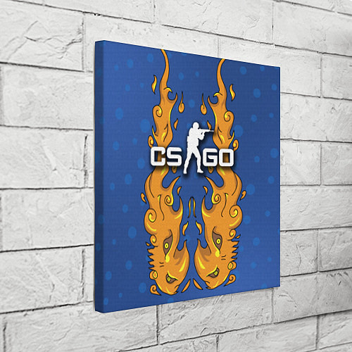 Картина квадратная CS:GO Fire Elemental / 3D-принт – фото 3