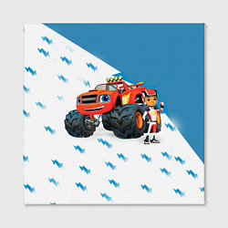 Холст квадратный Вспыш и чудо-машинки, цвет: 3D-принт — фото 2