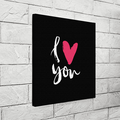 Картина квадратная Valentines Day, I Iove you / 3D-принт – фото 3
