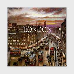 Холст квадратный Улицы старого Лондона, цвет: 3D-принт — фото 2