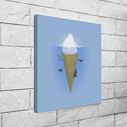 Холст квадратный Мороженое, цвет: 3D-принт — фото 2