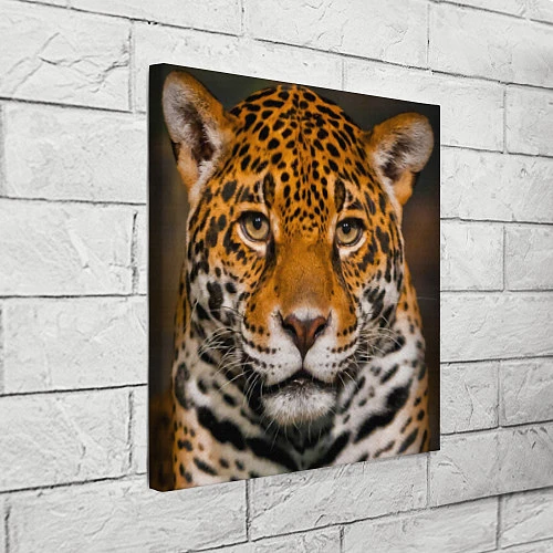 Картина квадратная Взгляд ягуара / 3D-принт – фото 3