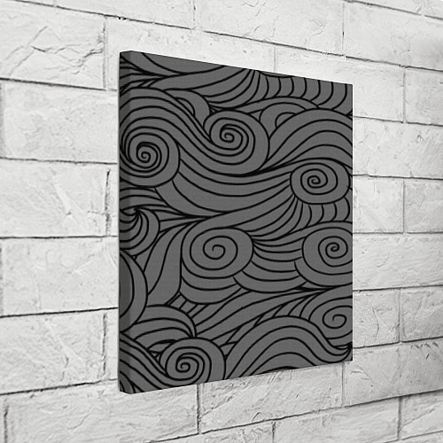 Картина квадратная Gray pattern / 3D-принт – фото 3