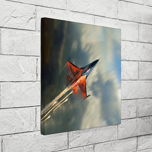 Картина квадратная Красный F16 / 3D-принт – фото 3