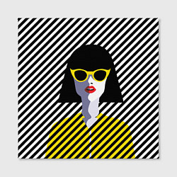 Холст квадратный Pop art girl, цвет: 3D-принт — фото 2