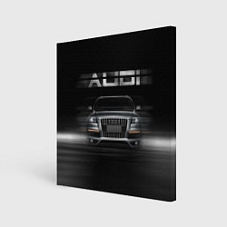 Холст квадратный Audi Q7 скорость, цвет: 3D-принт