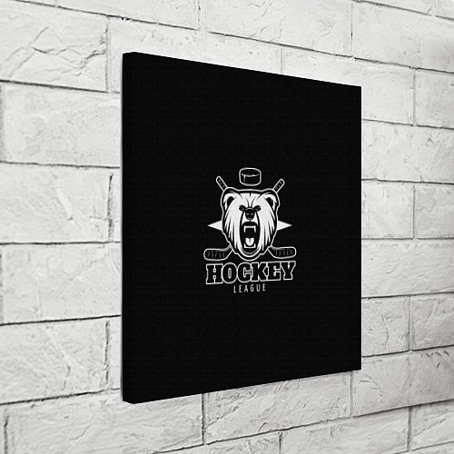 Картина квадратная Bear hockey / 3D-принт – фото 3