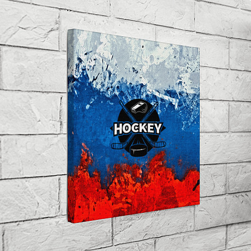 Картина квадратная Хоккей триколор / 3D-принт – фото 3