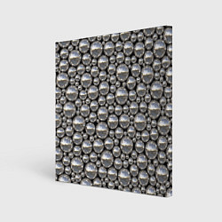 Холст квадратный Серебряные шары, цвет: 3D-принт