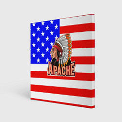 Холст квадратный Apache, цвет: 3D-принт