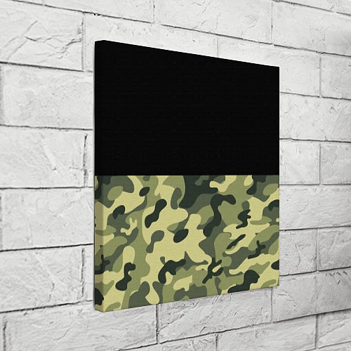 Картина квадратная Камуфляж: черный/хаки / 3D-принт – фото 3