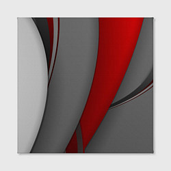 Холст квадратный Red-gray abstraction, цвет: 3D-принт — фото 2