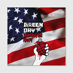Холст квадратный Green Day American Idiot, цвет: 3D-принт — фото 2