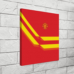 Холст квадратный Manchester United 3, цвет: 3D-принт — фото 2