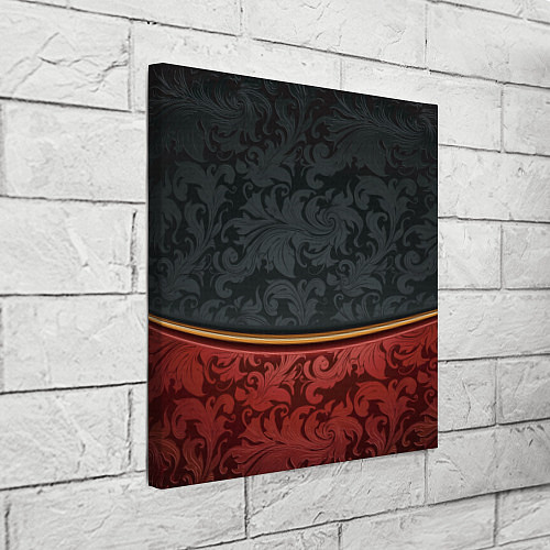 Картина квадратная Узоры Black and Red / 3D-принт – фото 3