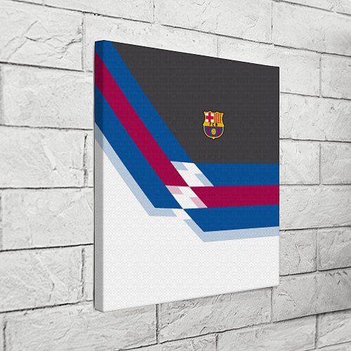 Картина квадратная Barcelona FC: White style / 3D-принт – фото 3