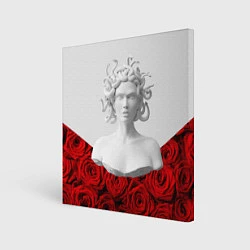 Холст квадратный Унисекс / Snake roses girl, цвет: 3D-принт