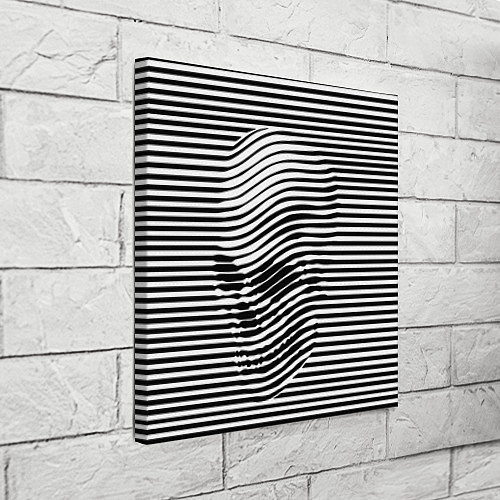 Картина квадратная Череп - оптическая иллюзия / 3D-принт – фото 3