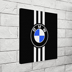 Холст квадратный BMW: White Strips, цвет: 3D-принт — фото 2