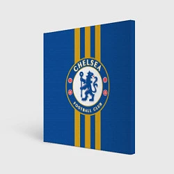 Холст квадратный FC Chelsea: Gold Lines, цвет: 3D-принт