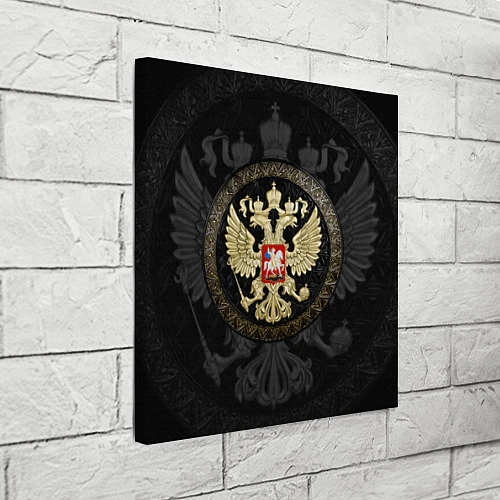 Картина квадратная Золотой Герб России / 3D-принт – фото 3