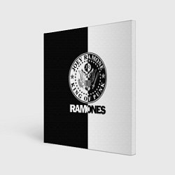 Холст квадратный Ramones B&W, цвет: 3D-принт