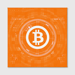 Холст квадратный Bitcoin Tech, цвет: 3D-принт — фото 2