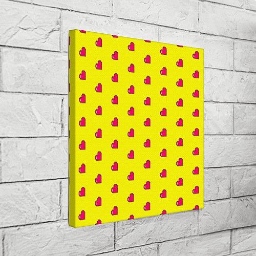 Картина квадратная 8 bit yellow love / 3D-принт – фото 3