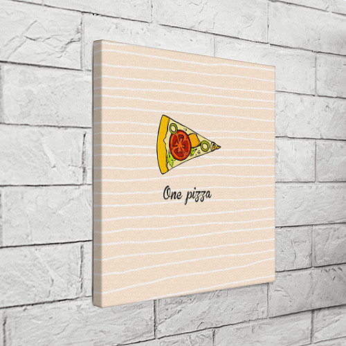 Картина квадратная One Love - One pizza / 3D-принт – фото 3