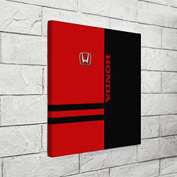 Холст квадратный Honda: Red Style, цвет: 3D-принт — фото 2