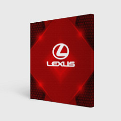 Холст квадратный Lexus: Red Light, цвет: 3D-принт